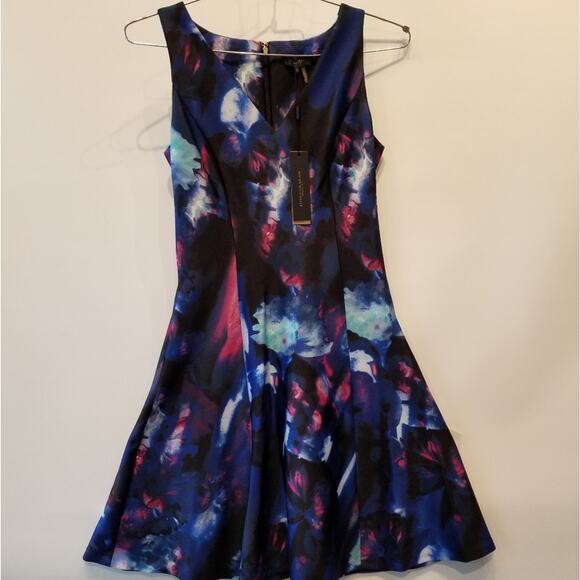 Donna Karan NEW A-Line V Neck Sleeveless Comfortable Short Dress Women's Size 4 - Picture 2 of 15